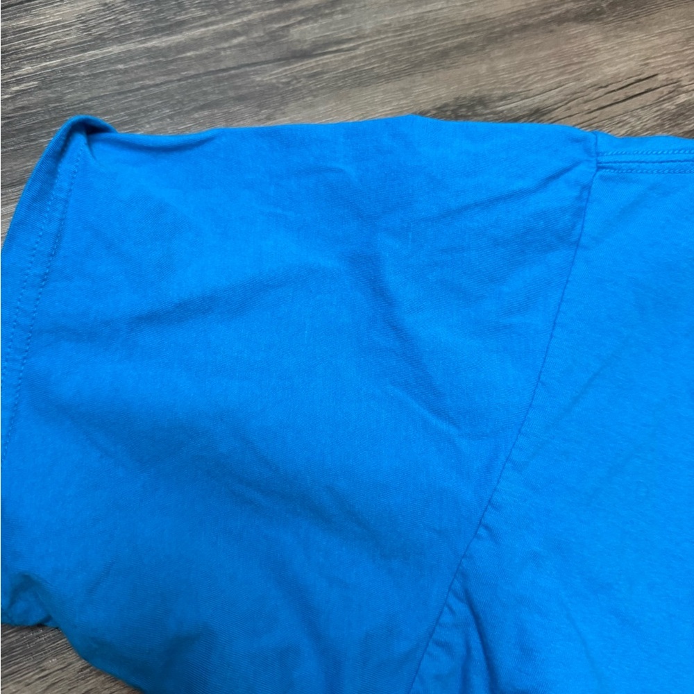 Port and Company Blue Graphic Tee with Retro Pin-Up - Picture 5 of 10